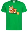 Мужская футболка Corgi potter gryffindor Зеленый фото