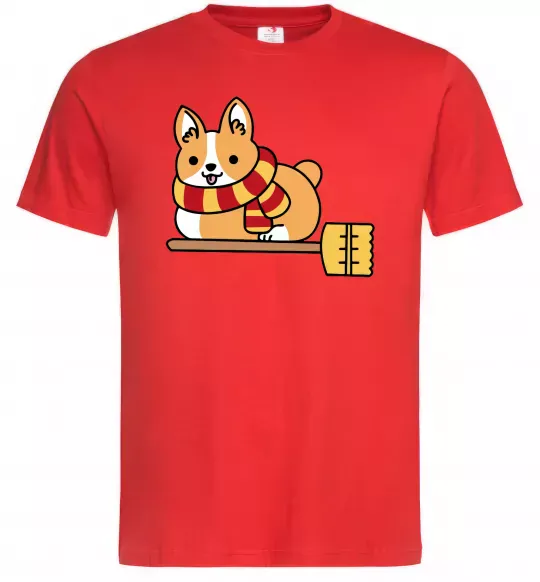 Мужская футболка Corgi potter gryffindor Красный фото