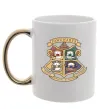 Чашка з кольоровою ручкою Pawgwarts Гаррі Поттер Золото фото