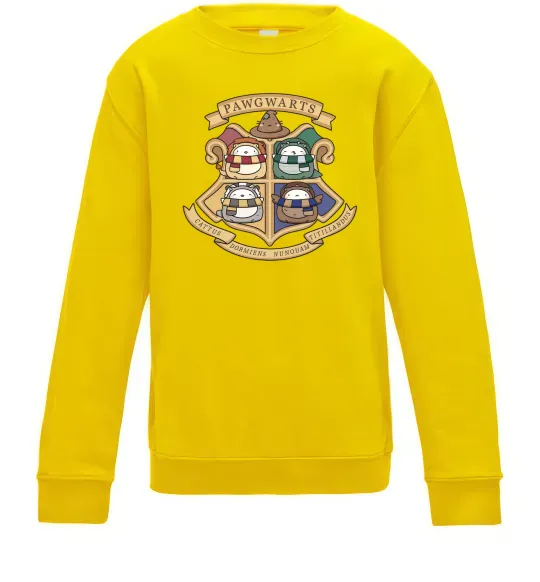 Детский Свитшот Pawgwarts Гаррі Поттер Солнечно желтый фото