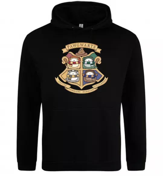 Женская толстовка (худи) Pawgwarts Гаррі Поттер Черный фото