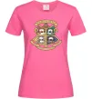 Жіноча футболка Pawgwarts Гаррі Поттер Яскраво-рожевий фото