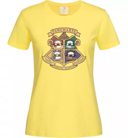 Жіноча футболка Pawgwarts Гаррі Поттер Лимонний фото