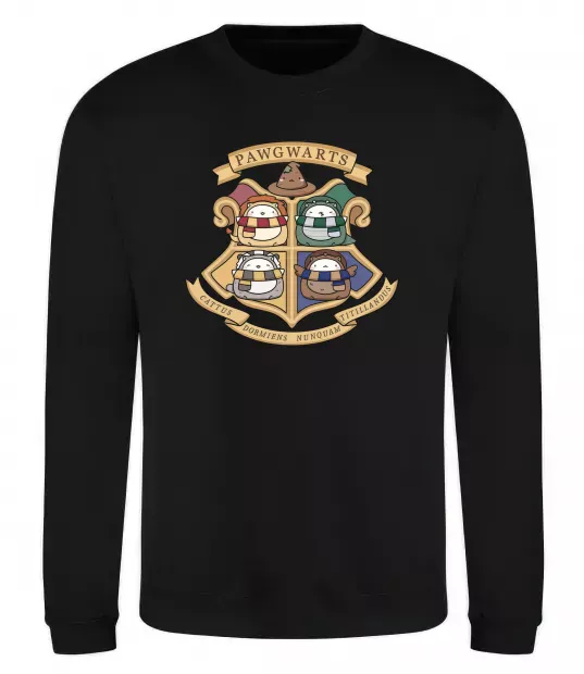 Свитшот Pawgwarts Гаррі Поттер Черный фото