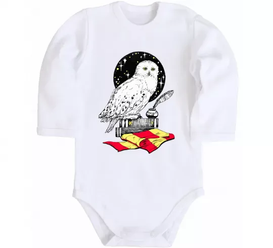 Дитячий бодік Букля Гаррі Поттер Білий фото