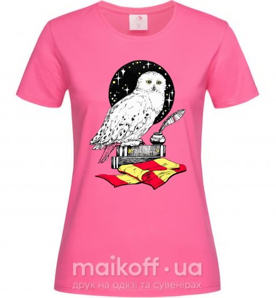 Жіноча футболка Букля Гарри Поттер Яскраво-рожевий фото