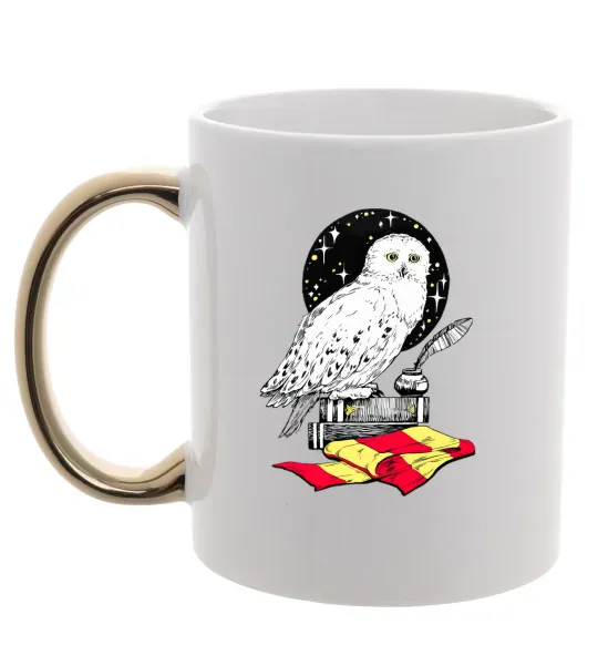 Чашка с цветной ручкой Букля Гаррі Поттер Золото фото