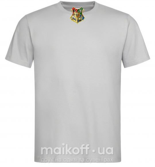 Чоловіча футболка Хогвартс герб Сірий фото
