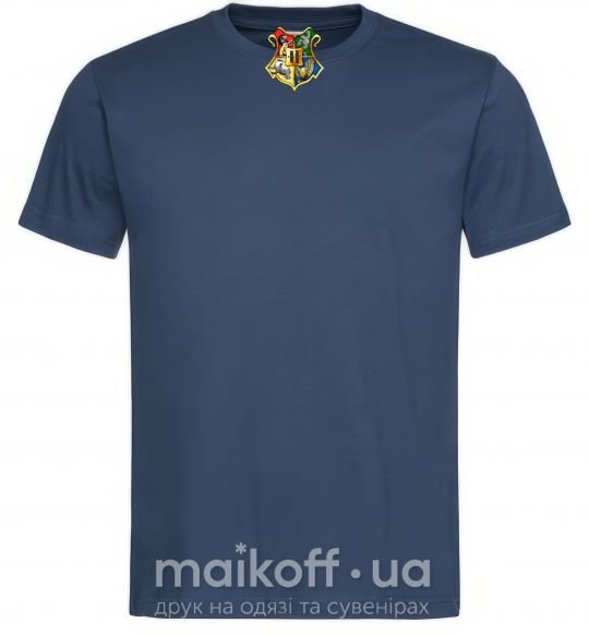 Чоловіча футболка Хогвартс герб Темно-синій фото