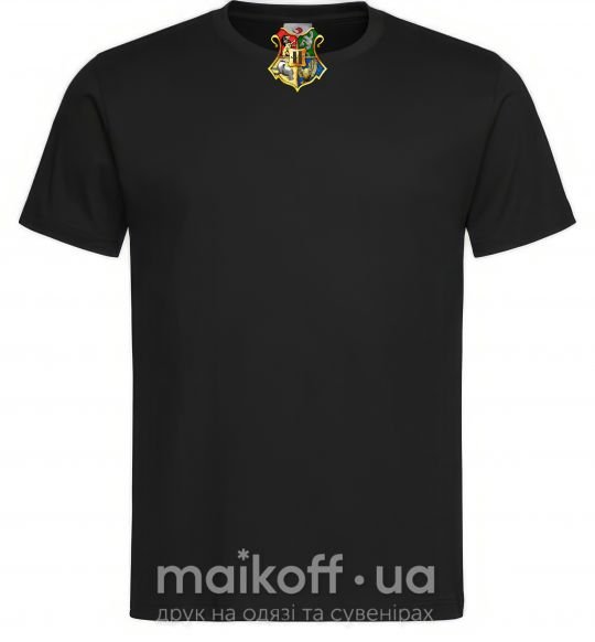 Мужская футболка Хогвартс герб Черный фото