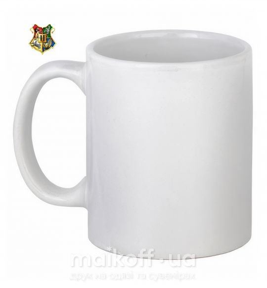 Чашка керамическая Хогвартс герб Белый фото