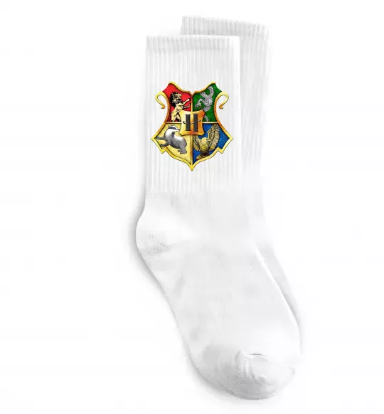 Носки Хогвартс герб Белый фото