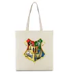 Еко-сумка Хогвартс герб Бежевий фото