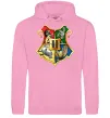 Мужская толстовка (худи) Хогвартс герб Розовый фото