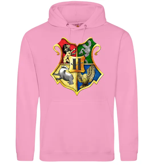 Жіноча толстовка (худі) Хогвартс герб Рожевий фото