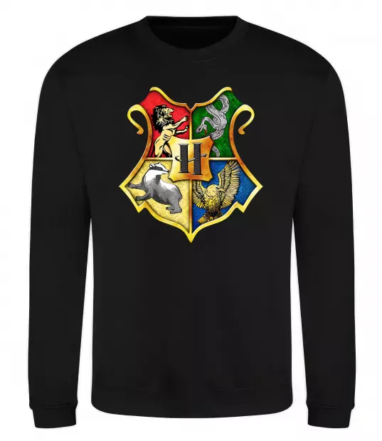 Свитшот Хогвартс герб Черный фото