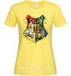 Жіноча футболка Хогвартс герб Лимонний фото