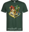 Чоловіча футболка Хогвартс герб Темно-зелений фото