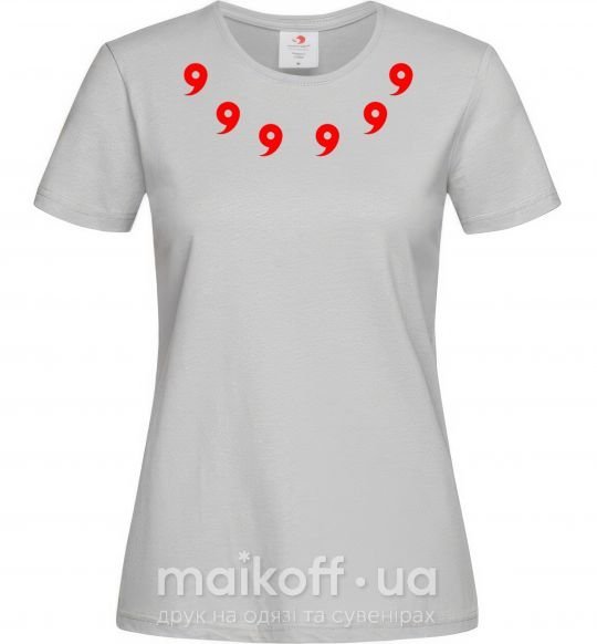 Женская футболка Метки Учиха Серый фото