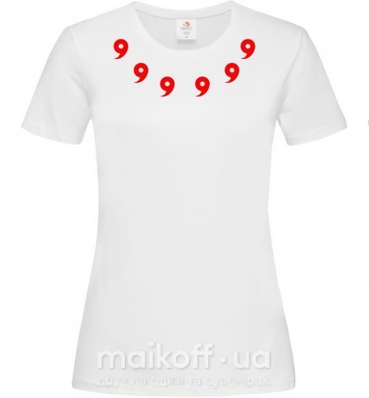 Жіноча футболка Метки Учиха Білий фото