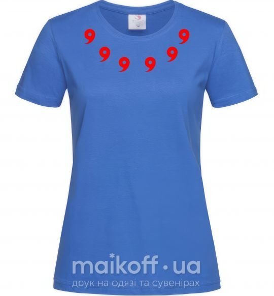 Женская футболка Метки Учиха Ярко-синий фото