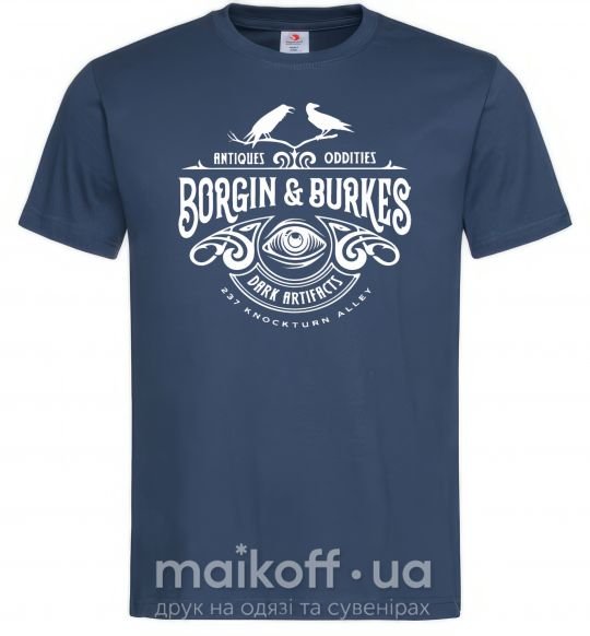 Мужская футболка Borgin and burkes Гарри Поттер Темно-синий фото