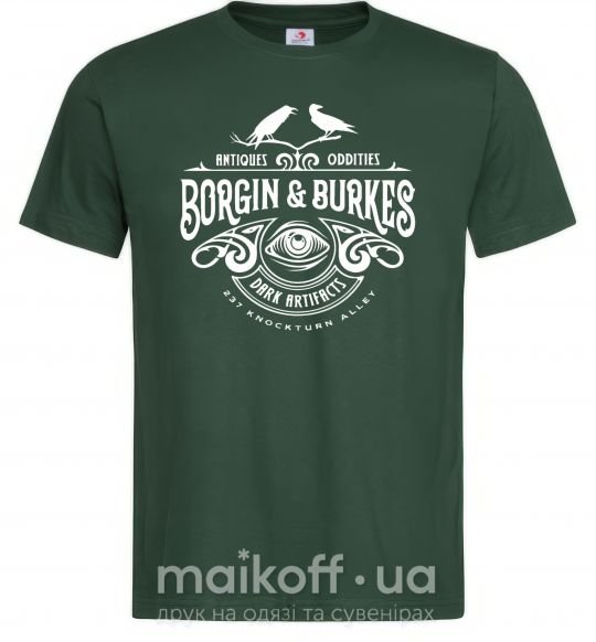 Мужская футболка Borgin and burkes Гарри Поттер Темно-зеленый фото