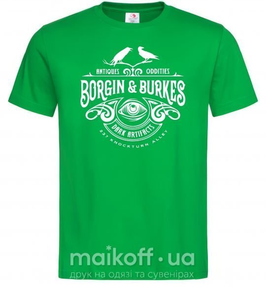 Чоловіча футболка Borgin and burkes Гарри Поттер Зелений фото