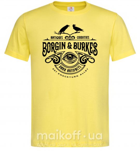 Чоловіча футболка Borgin and burkes Гарри Поттер Лимонний фото