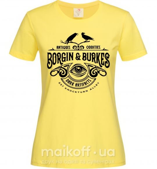 Жіноча футболка Borgin and burkes Гарри Поттер Лимонний фото