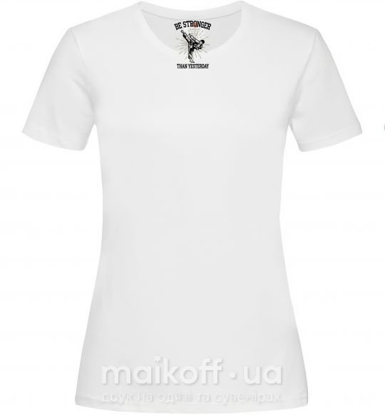 Женская футболка Strongest Белый фото
