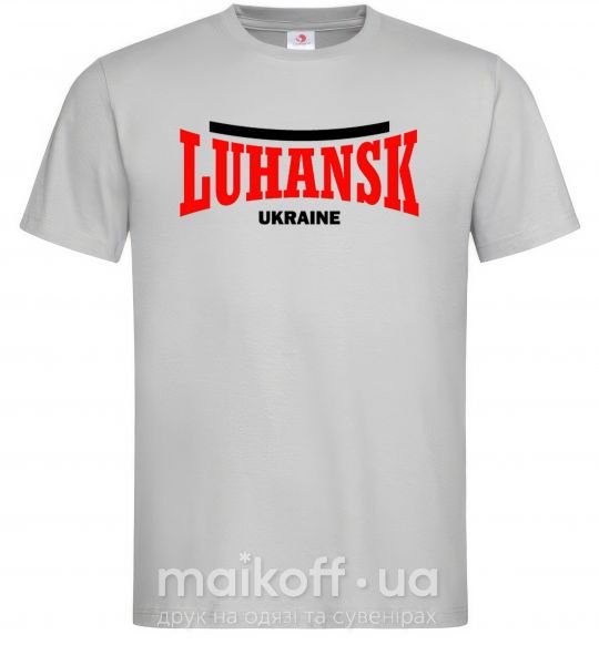 Мужская футболка Luhansk Ukraine мужская серая L Серый фото