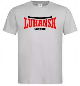 Мужская футболка Luhansk Ukraine мужская серая L Серый фото