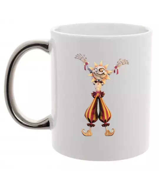 Чашка з кольоровою ручкою Five Nights at Freddys Sun Срібло фото