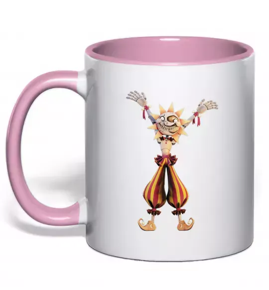 Чашка з кольоровою ручкою Five Nights at Freddys Sun Ніжно рожевий фото
