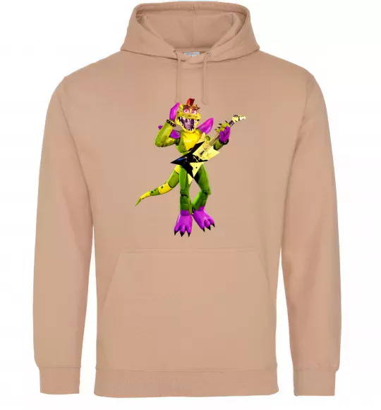 Чоловіча толстовка (худі) Глемрок Монти 5 ночей с Фредди Пісочний фото