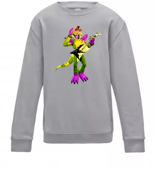 Детский Свитшот Глемрок Монти 5 ночей с Фредди Серый меланж фото