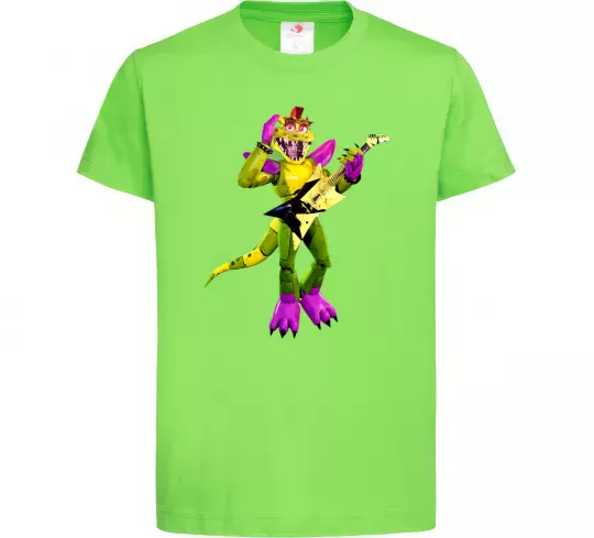 Дитяча футболка Глемрок Монти 5 ночей с Фредди Лаймовий фото