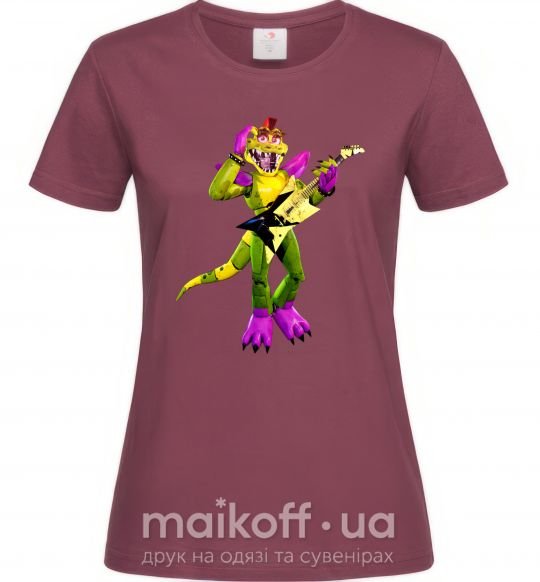 Жіноча футболка Глемрок Монти 5 ночей с Фредди Бордовий фото