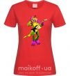 Жіноча футболка Глемрок Монти 5 ночей с Фредди Червоний фото
