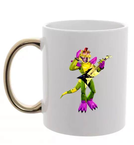 Чашка с цветной ручкой Глемрок Монти 5 ночей с Фредди Золото фото