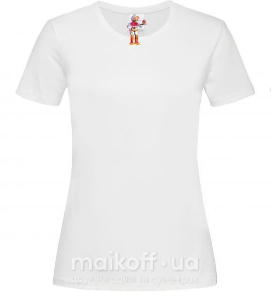 Жіноча футболка Чика Фнаф Білий фото