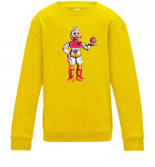 Детский Свитшот Чика Фнаф Солнечно желтый фото