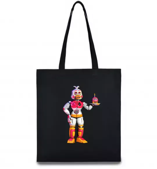 Еко-сумка Чика Фнаф Чорний фото