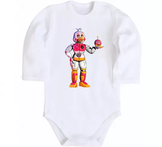 Детский боди Чика Фнаф Белый фото