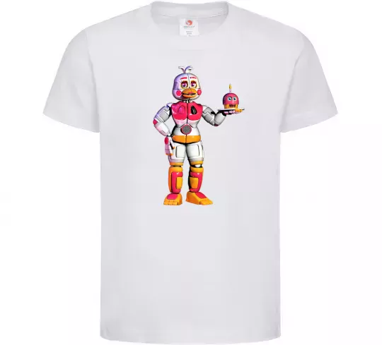 Дитяча футболка Чика Фнаф Білий фото