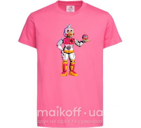 Детская футболка Чика Фнаф Ярко-розовый фото