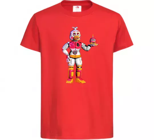 Дитяча футболка Чика Фнаф Червоний фото