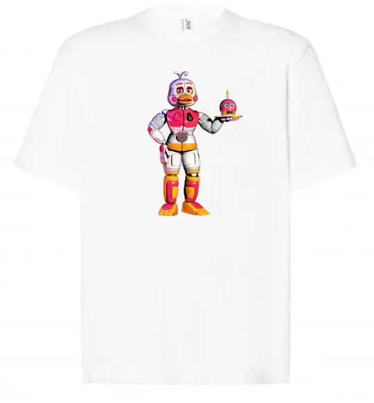 Футболка Оверсайз Чика Фнаф Білий фото
