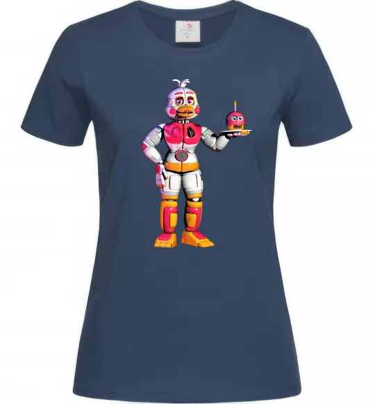 Жіноча футболка Чика Фнаф Темно-синій фото